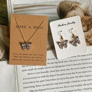 Gold color Earring and Necklace Set